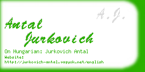 antal jurkovich business card